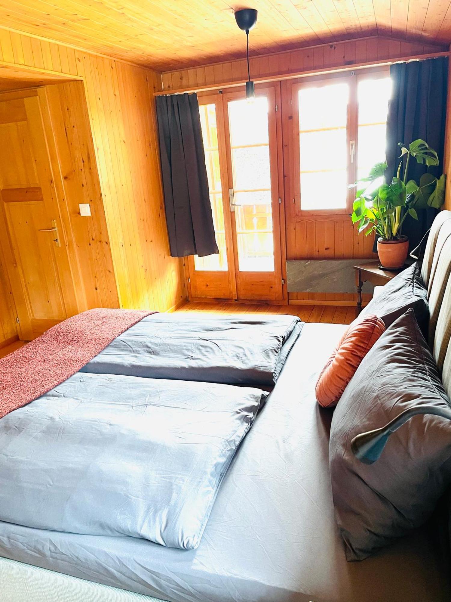 Lovely & Great Equipped Wooden Alp Chalet Flat Кандерштег Экстерьер фото