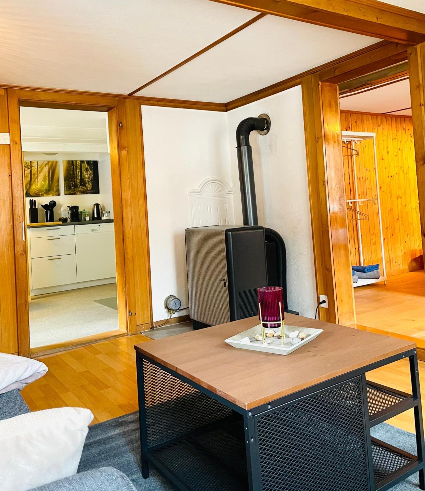 Lovely & Great Equipped Wooden Alp Chalet Flat Кандерштег Экстерьер фото