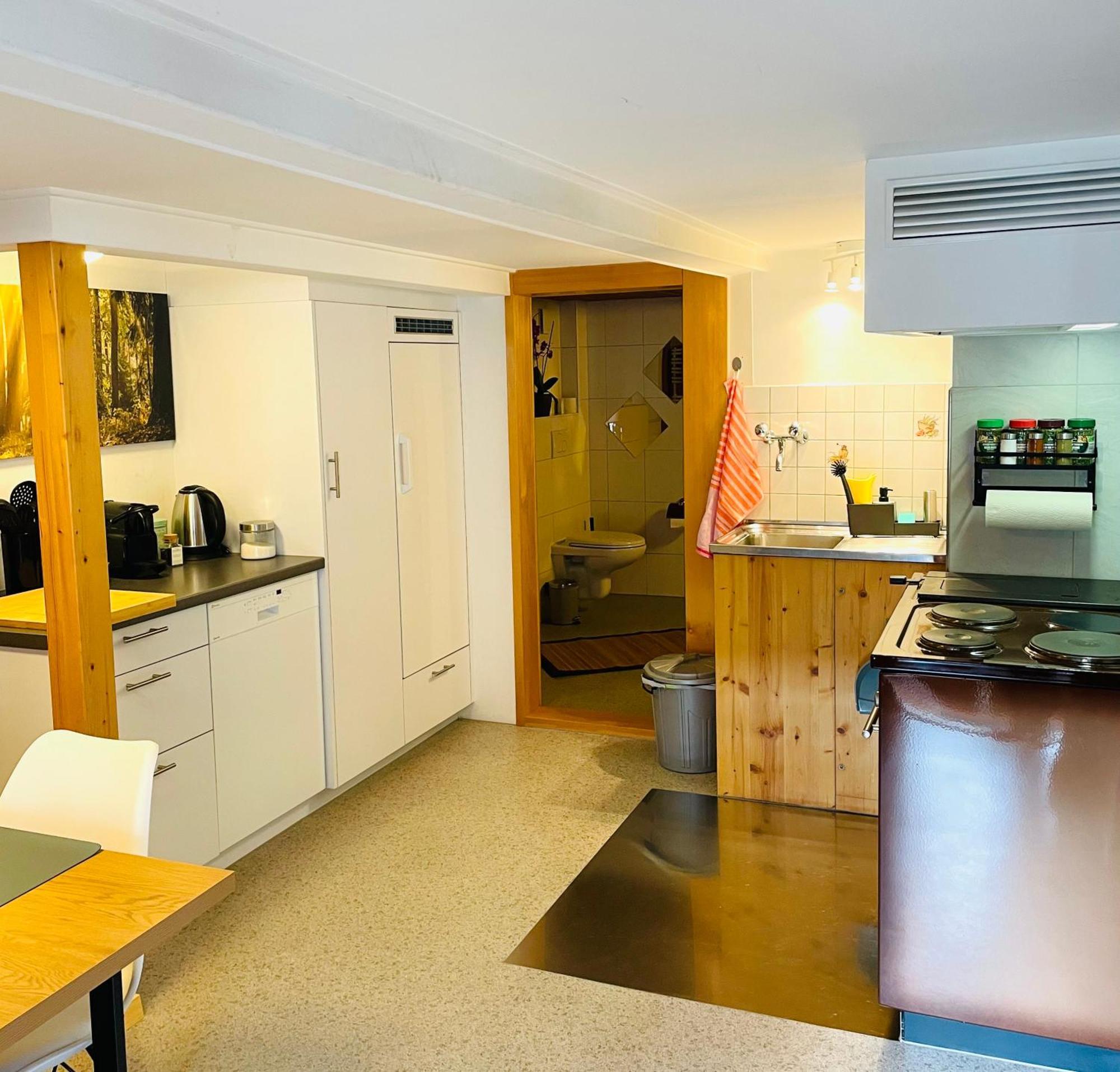 Lovely & Great Equipped Wooden Alp Chalet Flat Кандерштег Экстерьер фото